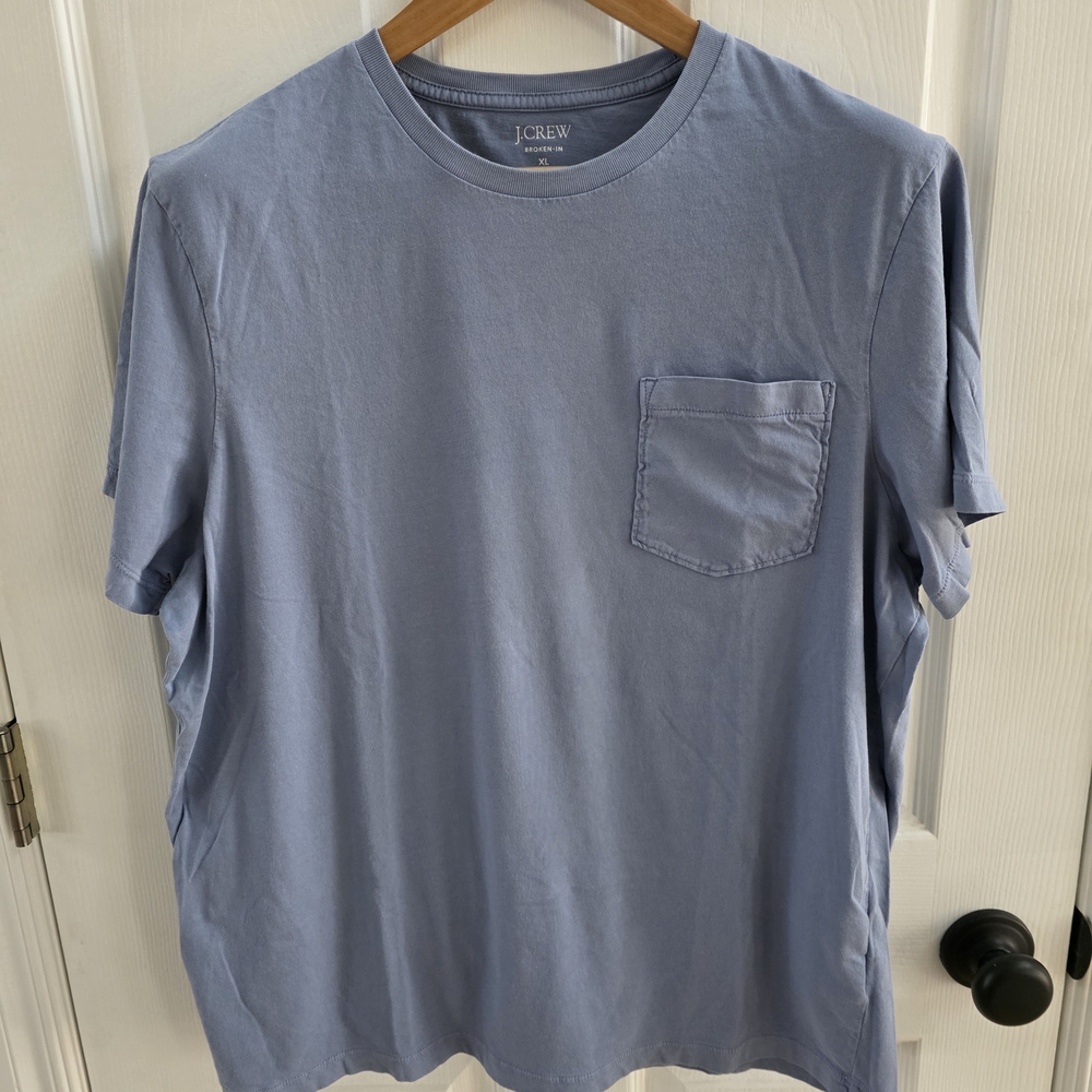 J. Crew Men's Light Blue Pocket Tee